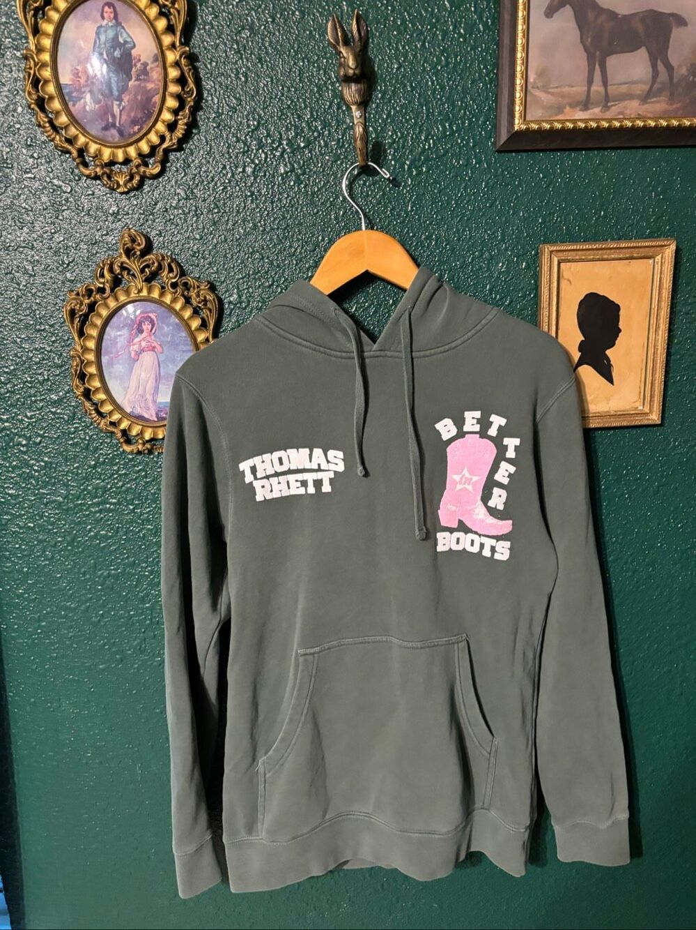 Thomas Rhett Better In Boots Green Hoodie Sz Small Tour 2025